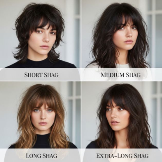 Best Shaggy Hairstyles by Hair Length