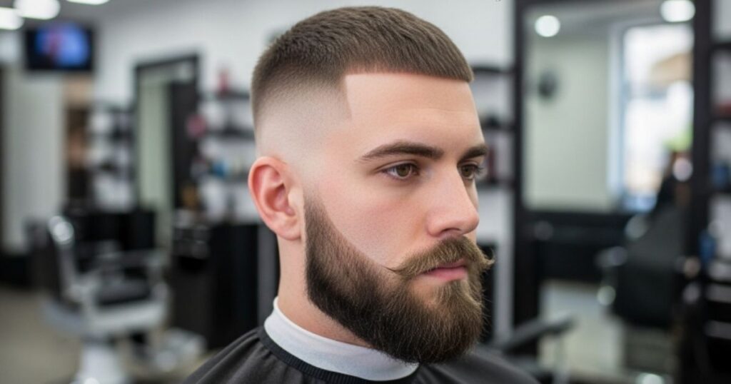 Buzz Cut Fade with Beard