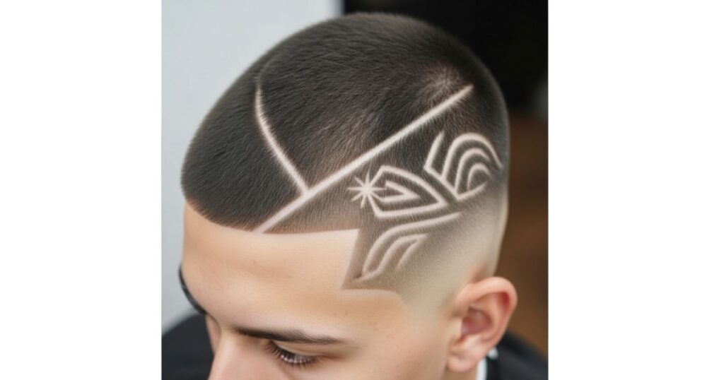 Buzz Cut with Hard Part or Design