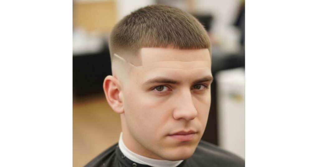 Buzz Cut with Mid Fade