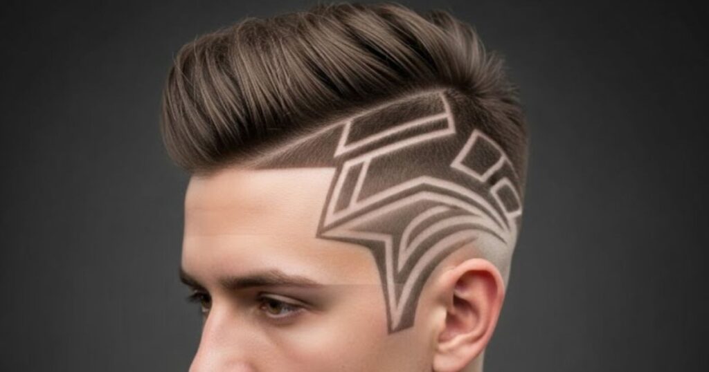 Fade Haircut Designs with Lines