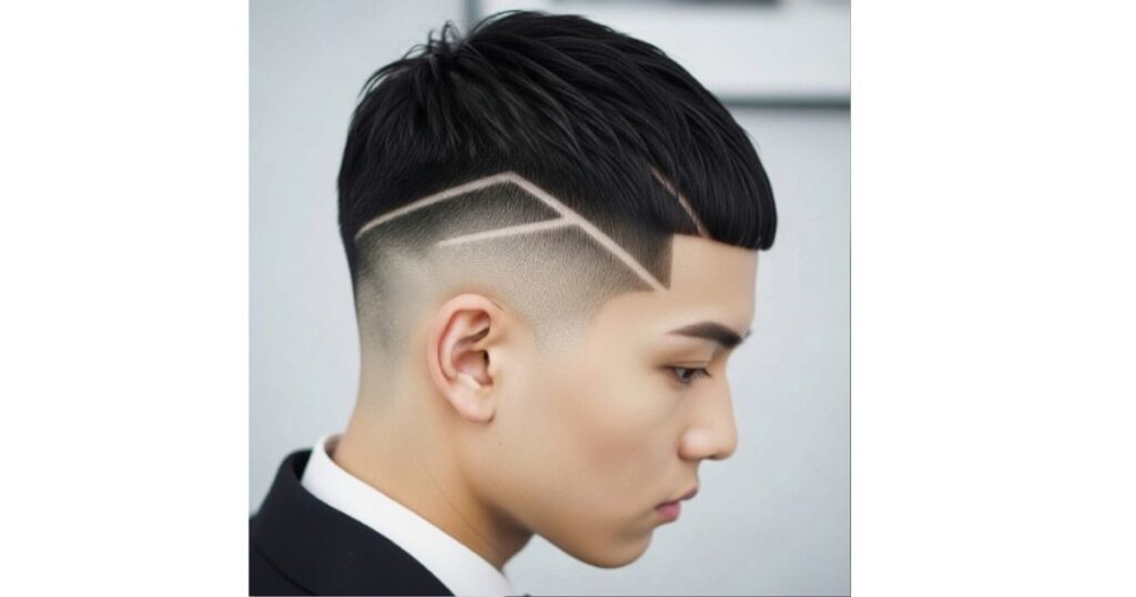 Geometric Buzz Cut (Modern K-pop Influence)
