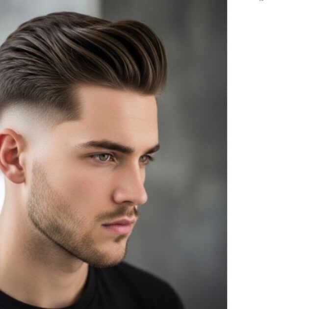 High Fade with Brushed-Back Top