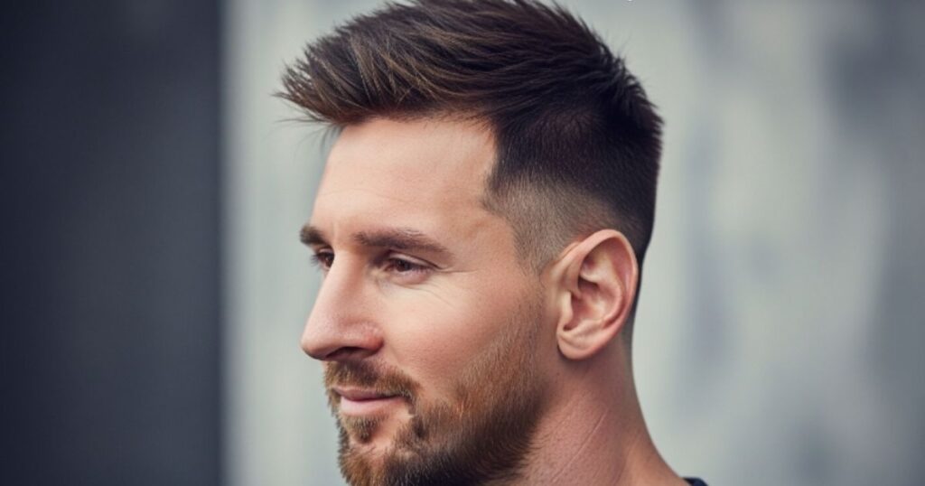 Lionel Messi – Spiky Crew Cut with Taper