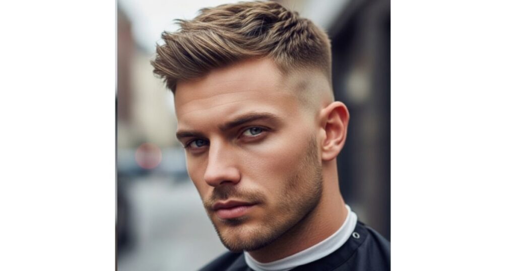 Long Buzz Cut with High Skin Fade