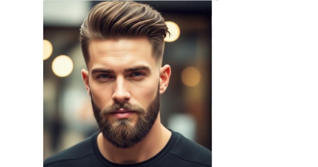 Long Top Short Sides Men's Haircuts With Beard