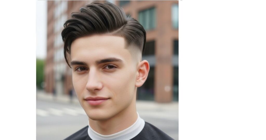 Long on Top Short on Sides for Straight Hair