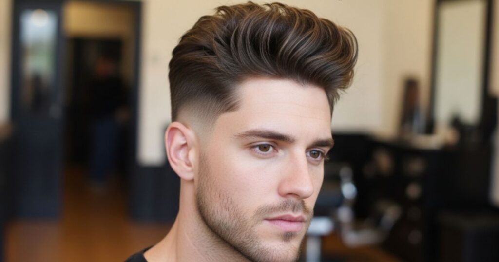 Low Fade with Messy Top