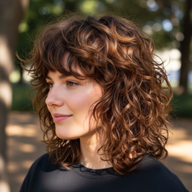 Shag Haircuts for Curly Hair