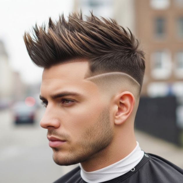 Spiky Hair with Low Taper