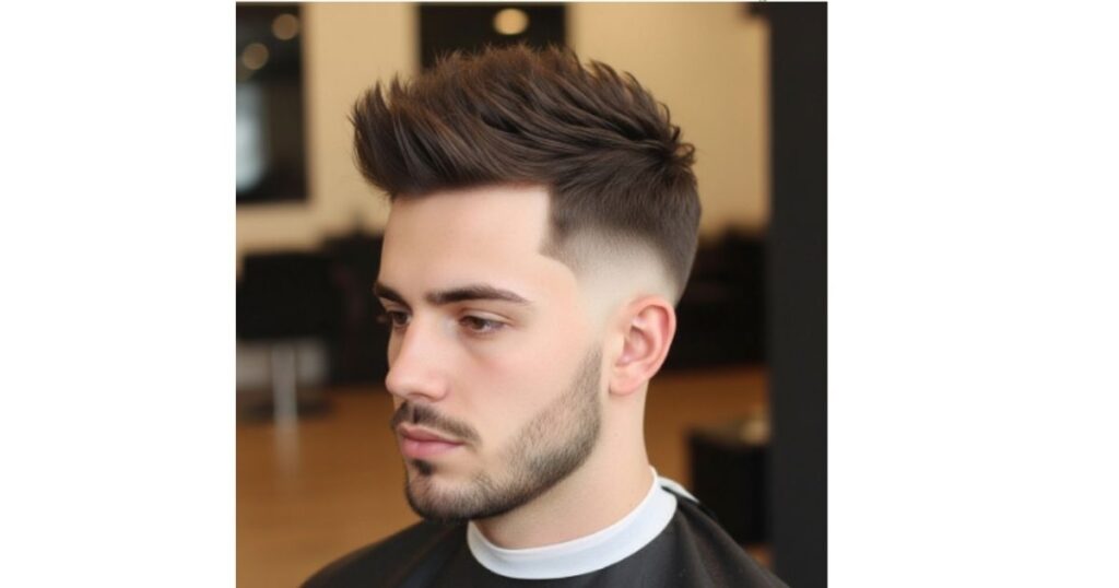 Spiky Textured Top with Low Fade