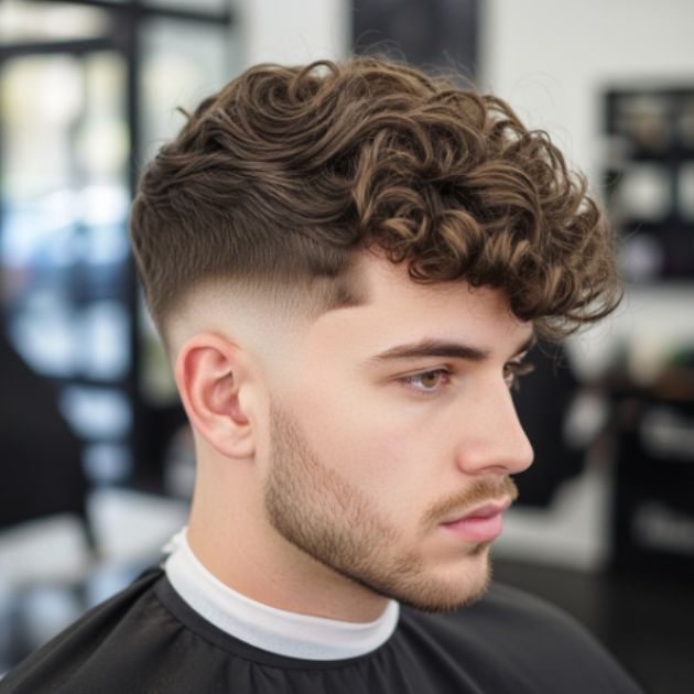 Taper Fade with Thick Curls
