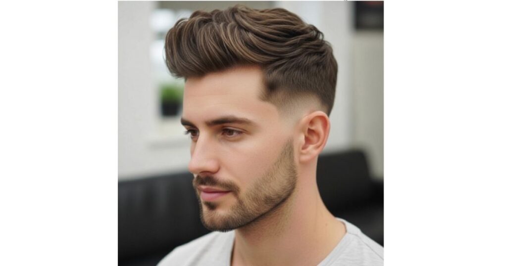 Wavy Quiff with Mid Fade