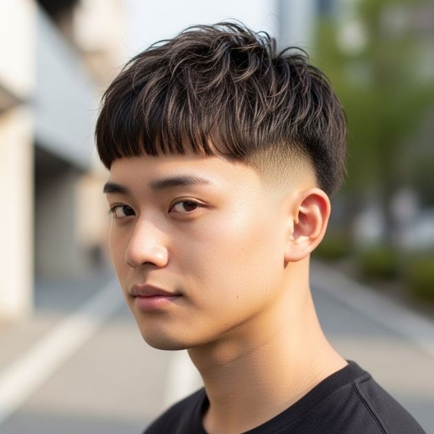 Asian Textured Fringe Low Taper