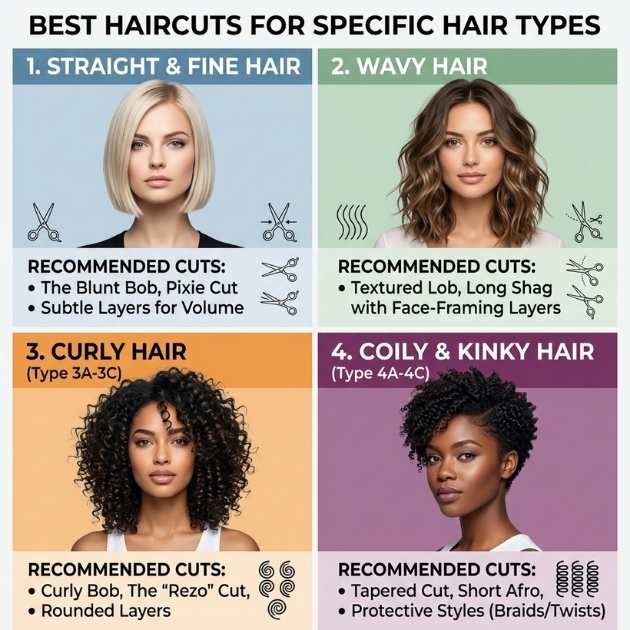 Best Haircuts for Specific Hair Types
