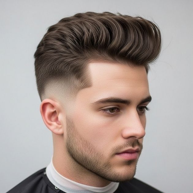 Blowout Low Taper Fade Fluffy Hair Look