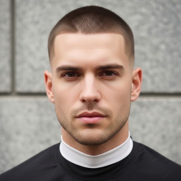 Buzz Cut for Heart Face
