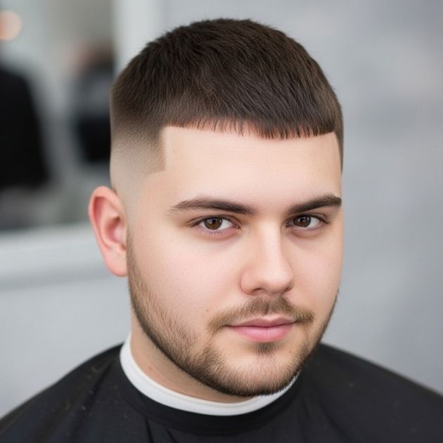 Buzz Cut for Round Face