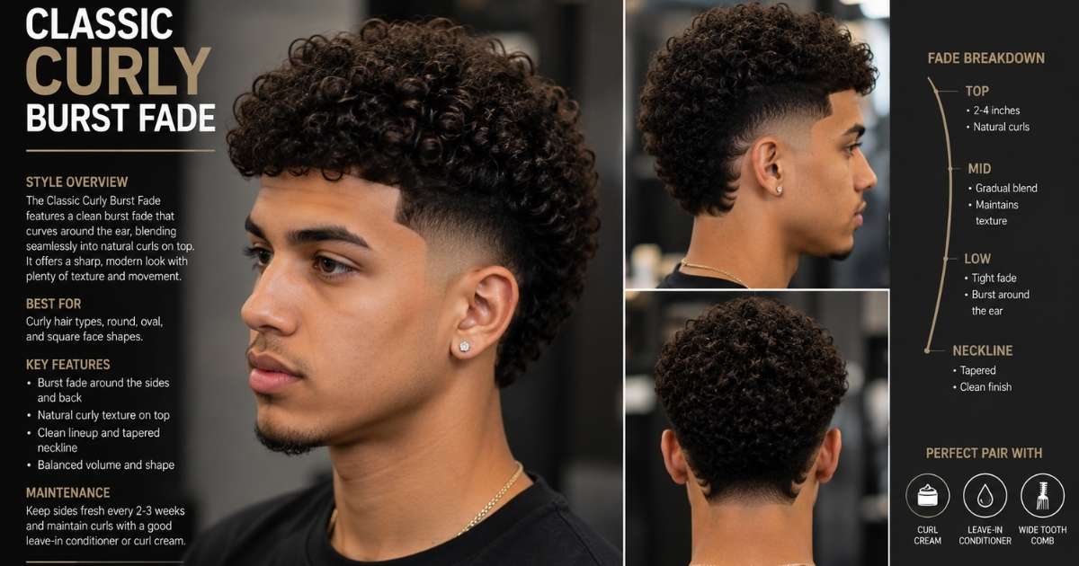 Classic Curly Burst Fade