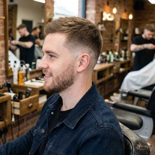  Crew Cut Burst Fade Taper