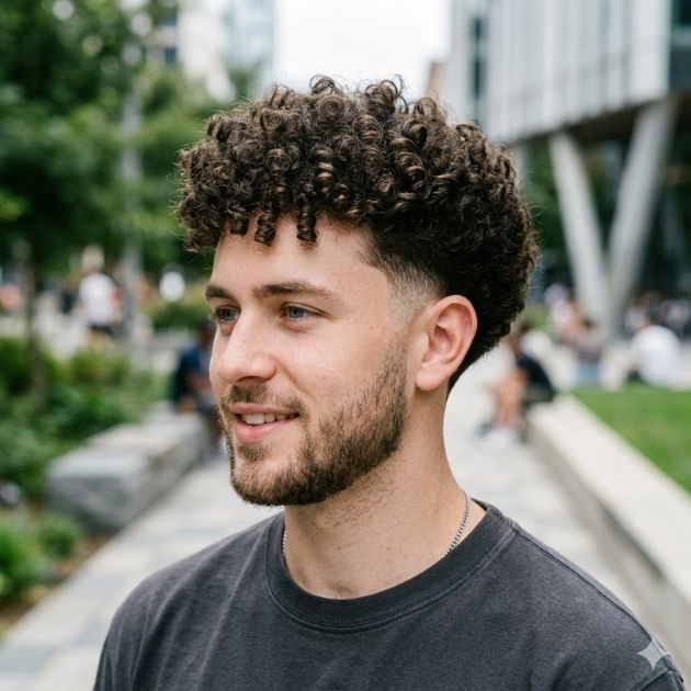 Curly Burst Fade Afro