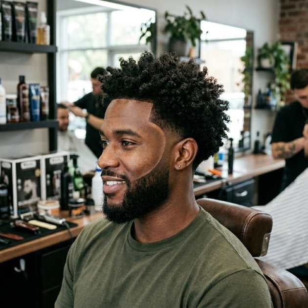 Low Fade Curly Hair Burst