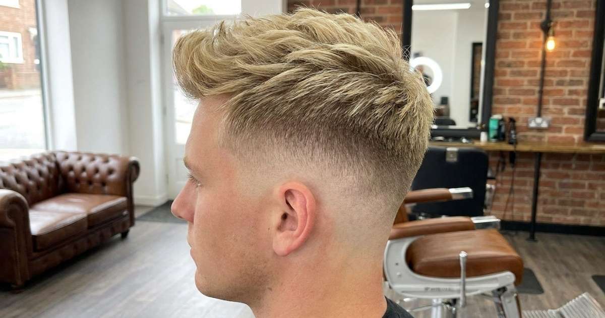 Low Taper Fade Blondes Haar