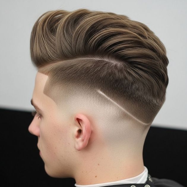 Low Taper Fade Blowout in the Back