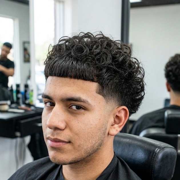 Low Taper Fade Curly Hair Edgar