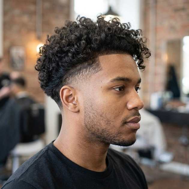 Low Taper Fade Curly Hair Undercut