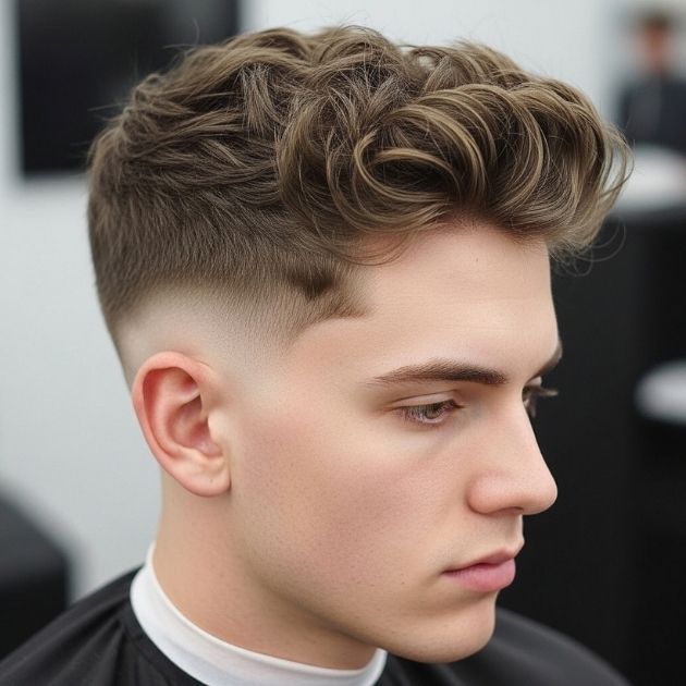 Low Taper Fade Fluffy Hair Curly And Wavy