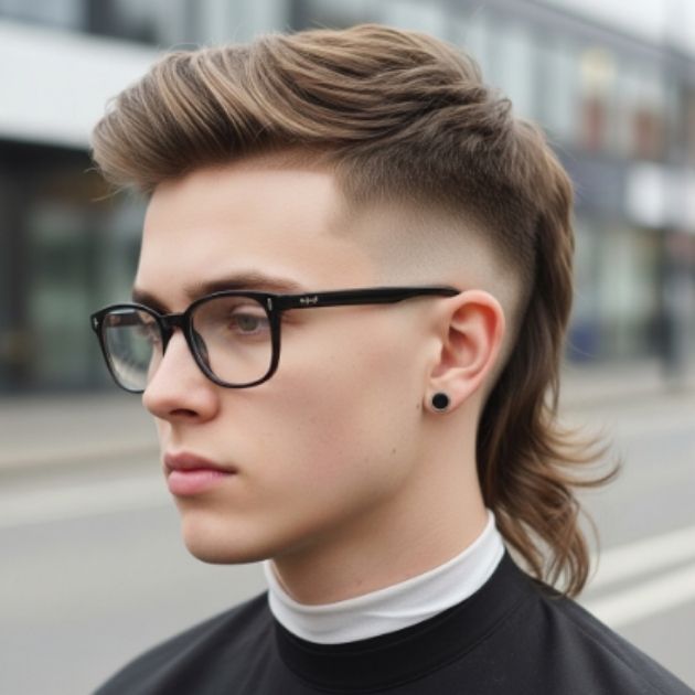 Low Taper Fade Mullet Trend Style