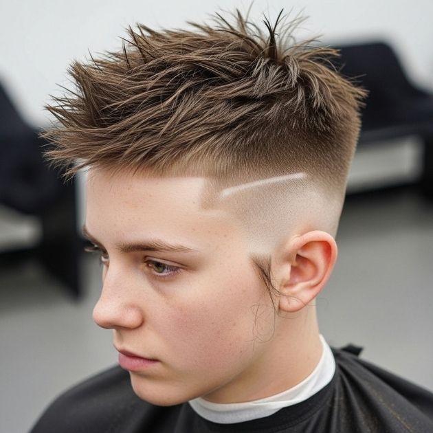 Messy Crew Cut Fade