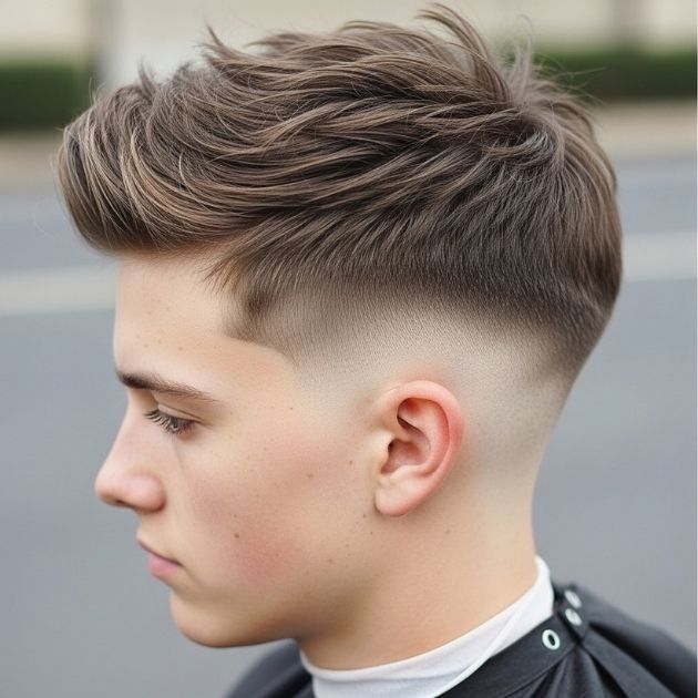 Messy Crew Cut Taper Fade