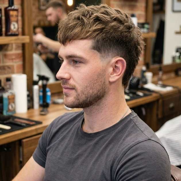 Mohawk French Crop Burst Fade